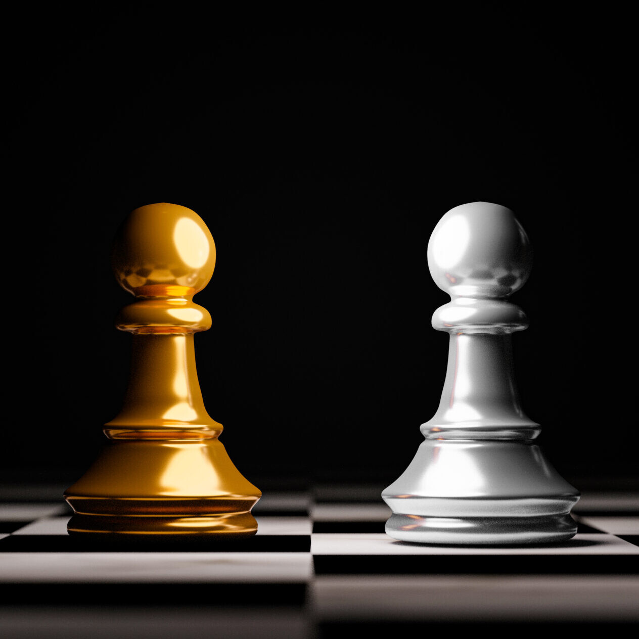 BambooHR vs Rippling comparison concept shown with gold and silver chess pawns on a chessboard