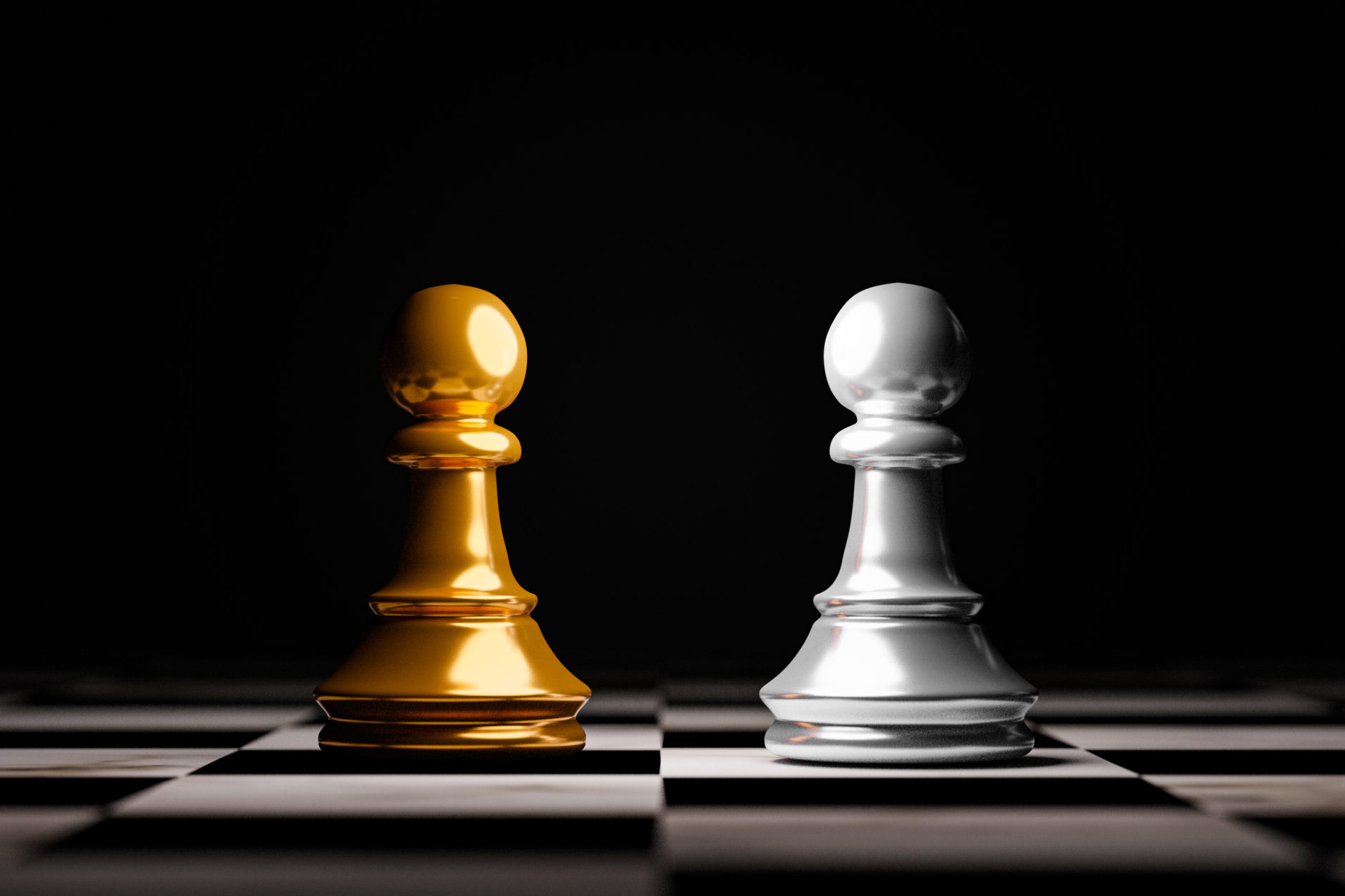 BambooHR vs Rippling comparison concept shown with gold and silver chess pawns on a chessboard