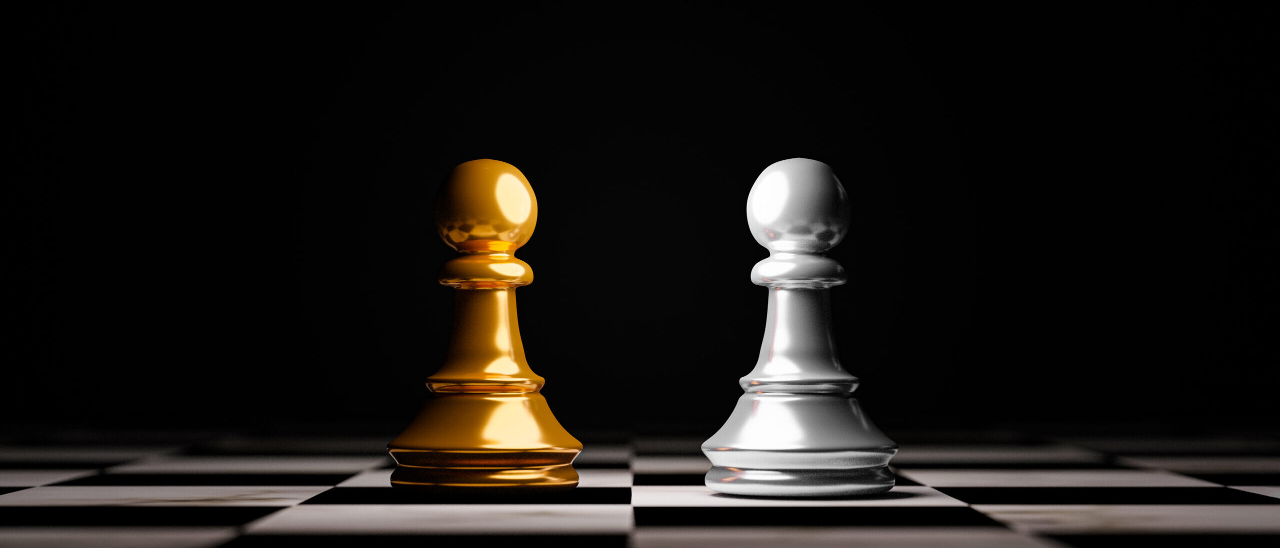 BambooHR vs Rippling comparison concept shown with gold and silver chess pawns on a chessboard